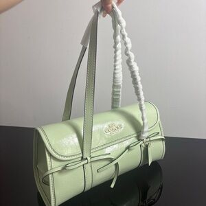 Coach Baguette Bag Green Bow Flap Shoulder Chic